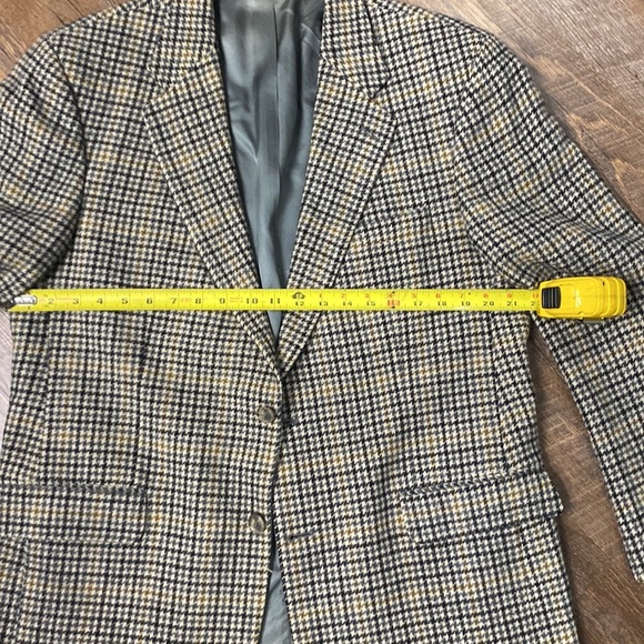 100%CAMEL HAIR HOUNDSTOOTH BLAZER BILL BASS PARISIAN BLACK LABEL MADE IN MEXICO - Picture 10 of 15